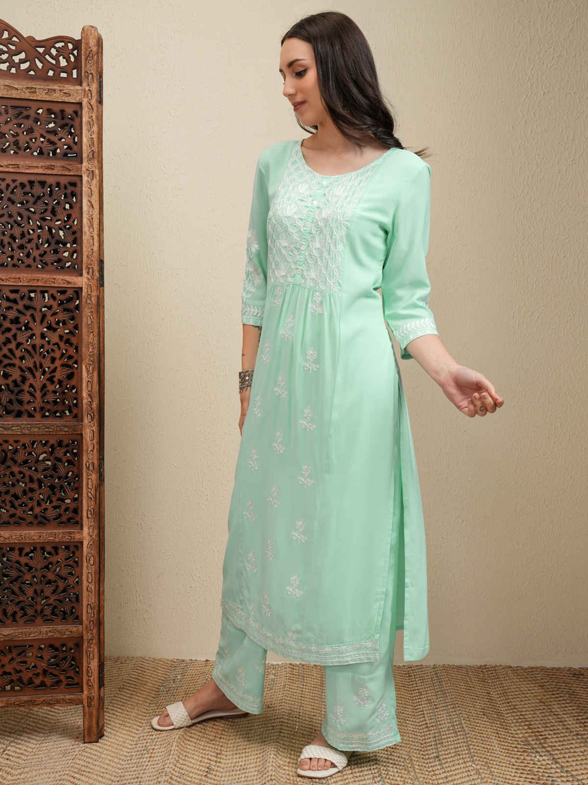 Vishdhd Vishudh Women's Embroidered Kurta With Pants And Dupatta - Buy at ₹823 ...
