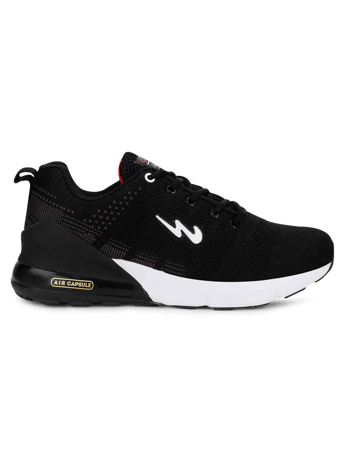 Campus Syrus Black Men's Running Shoes - UK 9