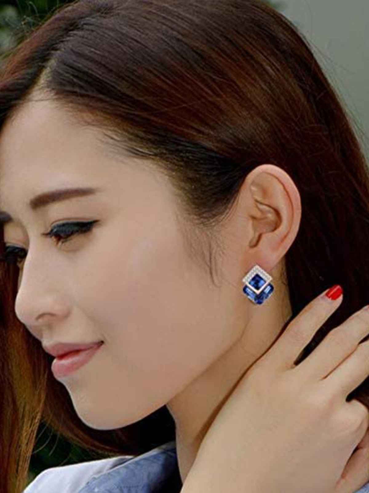 Youbella Fashion Jewellery Earrings For Girls And Women (Blue)(Ybear - 32076)