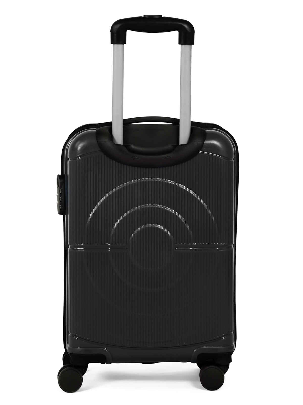 Teakwood Textured PP 40 L Retractable Hard Luggage | Grey - 55 cm