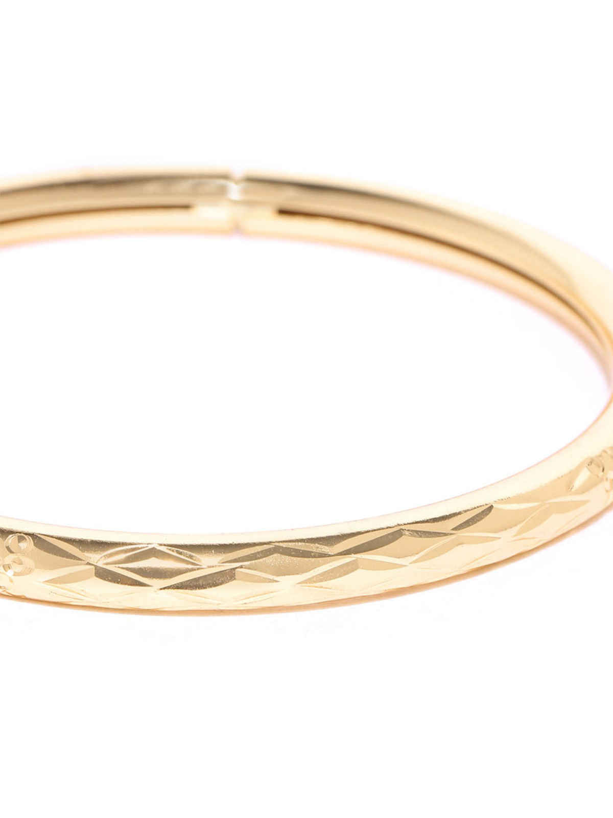 Priyaasi Gold-Plated Circular Shape Openable Kada Bracelet