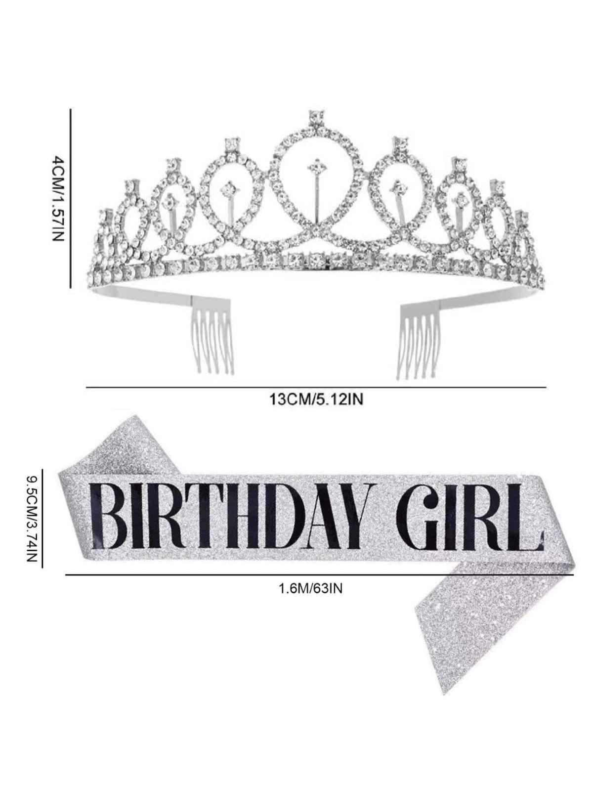 Youbella Stylish Birthday Sash & Crown - Birthday Gifts For Best Friend
