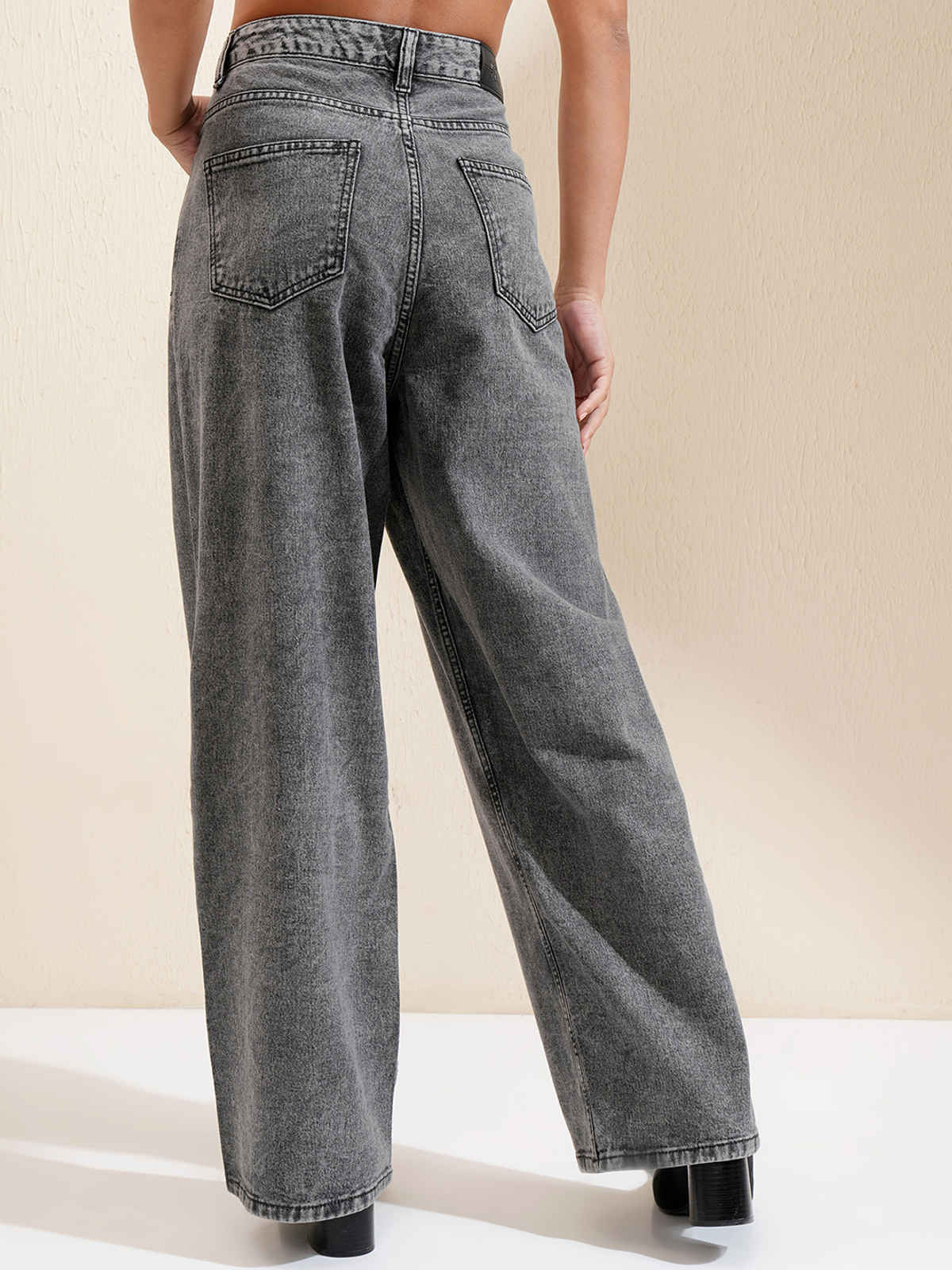 Tokyo Talkies Women's Wide Leg Jeans | Grey - 30