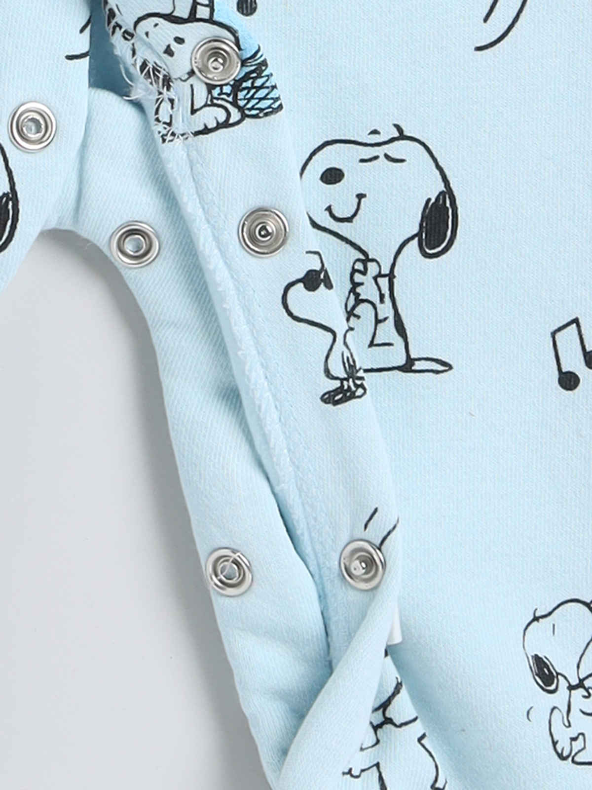 Mom's Love Peanuts Printed Romper Infant Girls | Blue - New Born