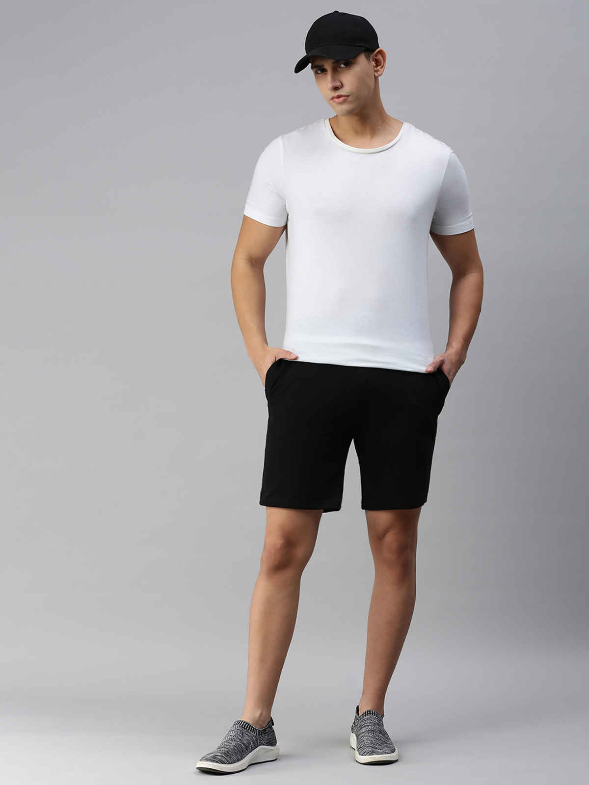 Onn French Terry Active Superior Cotton Shorts | Black - S