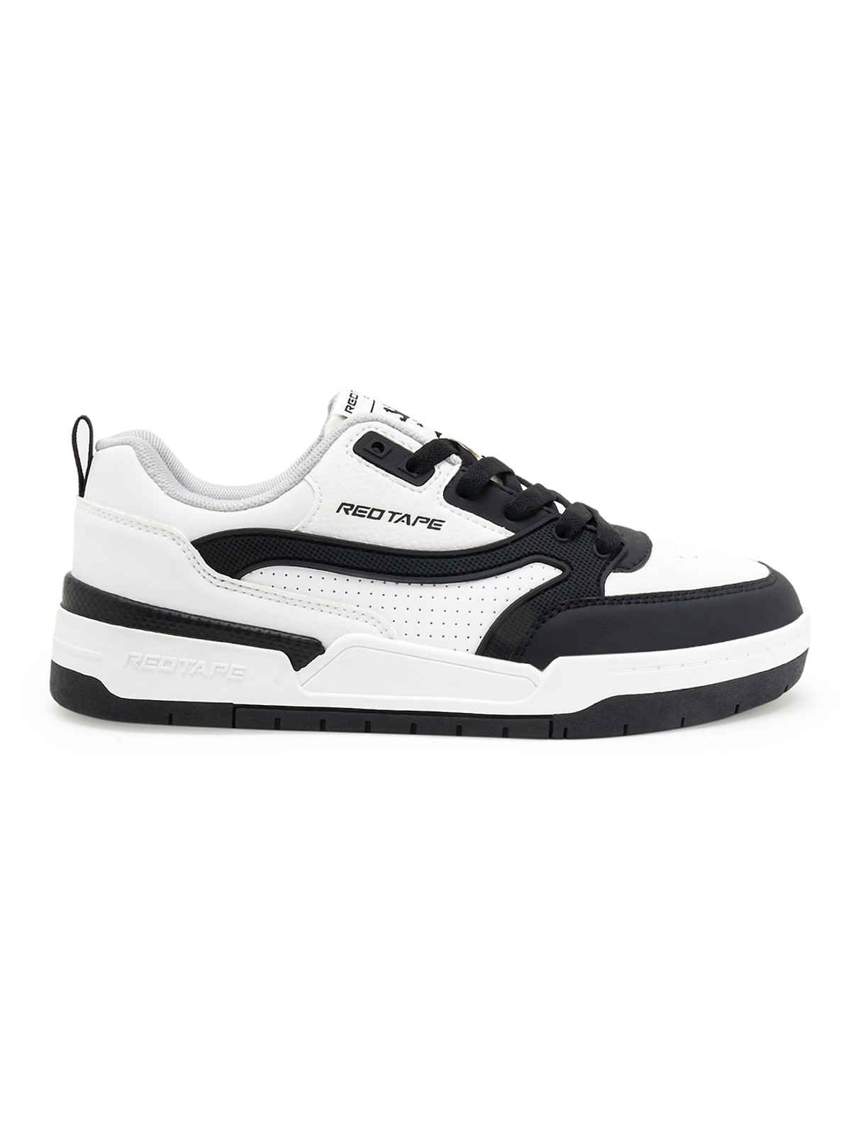 Red Tape Men's Casual Sneakers | RSL0271A | White Black - UK 6