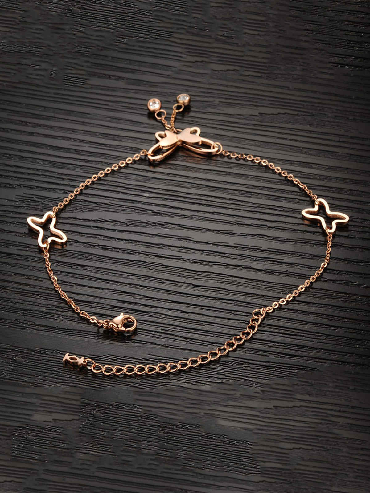 Yellow Chimes Charm Inter-linked Chain Style Chic Anklet