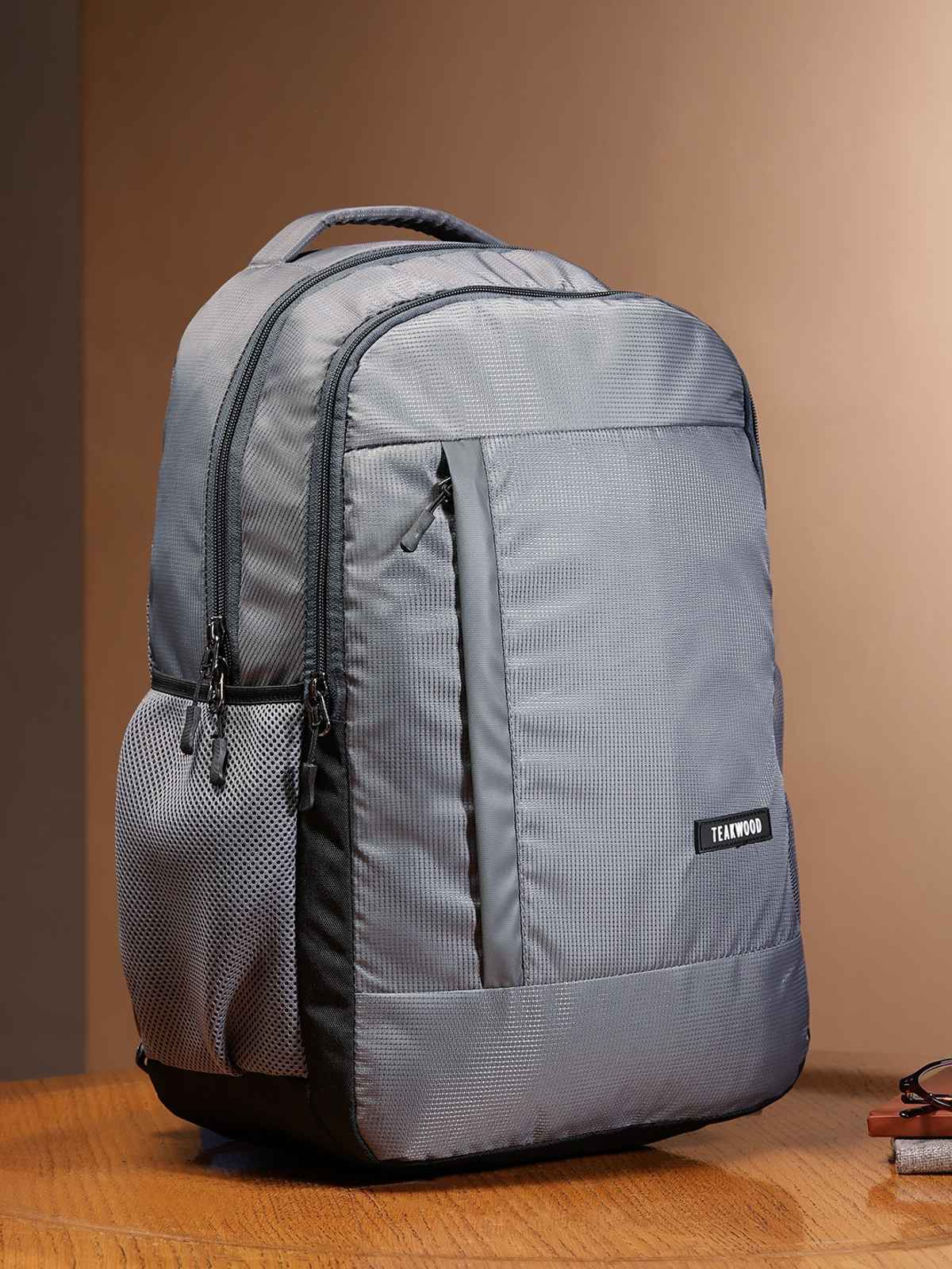 Teakwood Unisex Leathers Trajan Backpack | Grey - 30 L