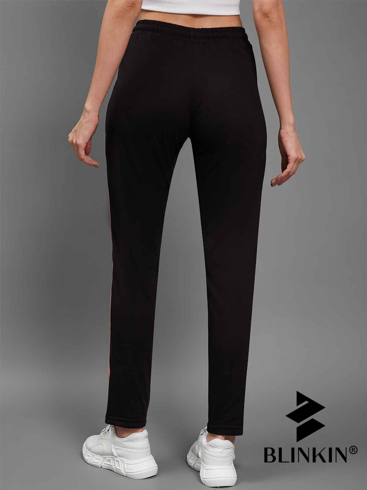 Blinkin Women's Cotton Striped Pyjamas & Track Pants with Side Pockets | Black - L