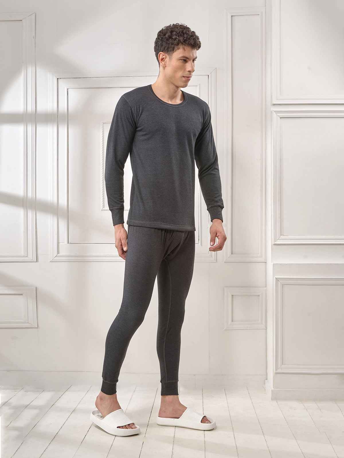Lux Inferno Premium Thermal Top And Bottom Set For Men| Black | 90 | L