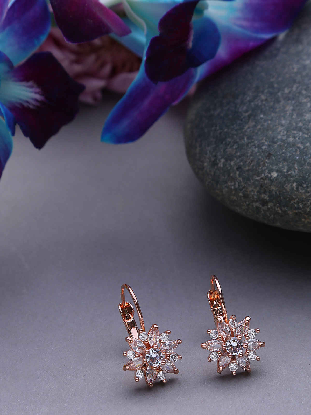 Sohi Gold-Toned Contemporary Drop Earrings