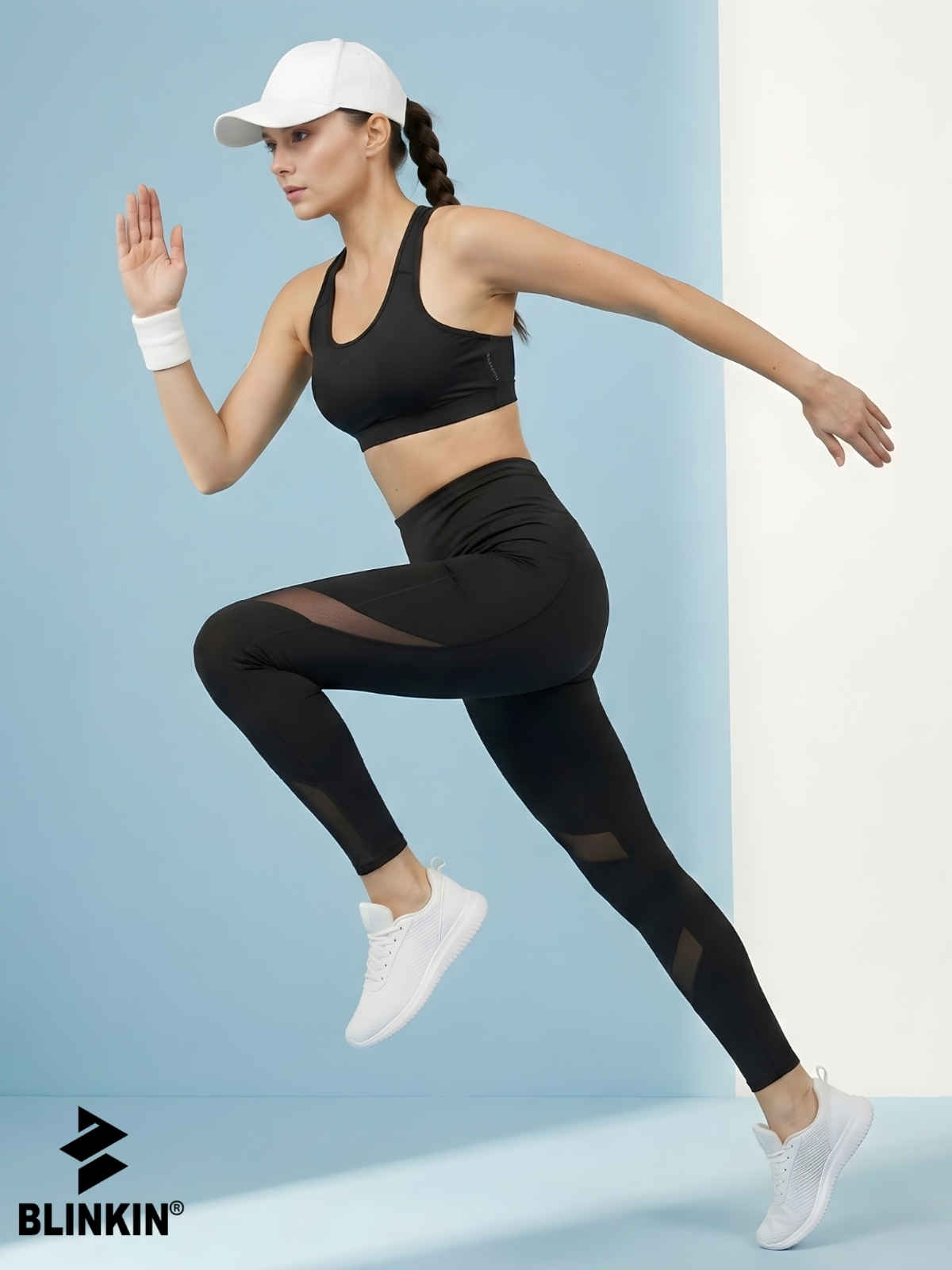 Blinkin Women's Gym Pants & Tights - Black | Stretchable | With Mesh Insert & Side Pockets | XXl