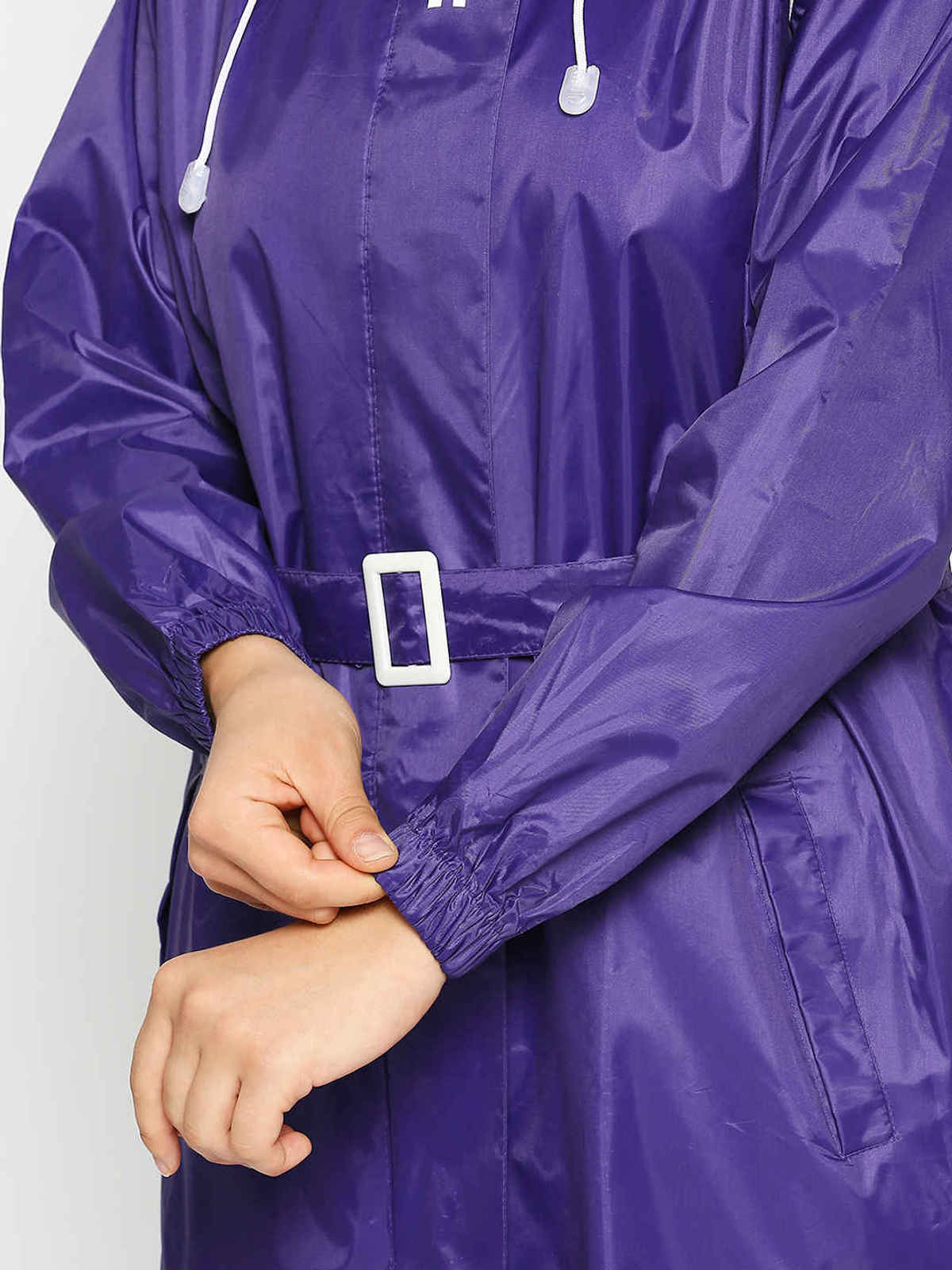 Highland Women's Jasmine Seam Sealed Trench RainCoat | Purple - XL