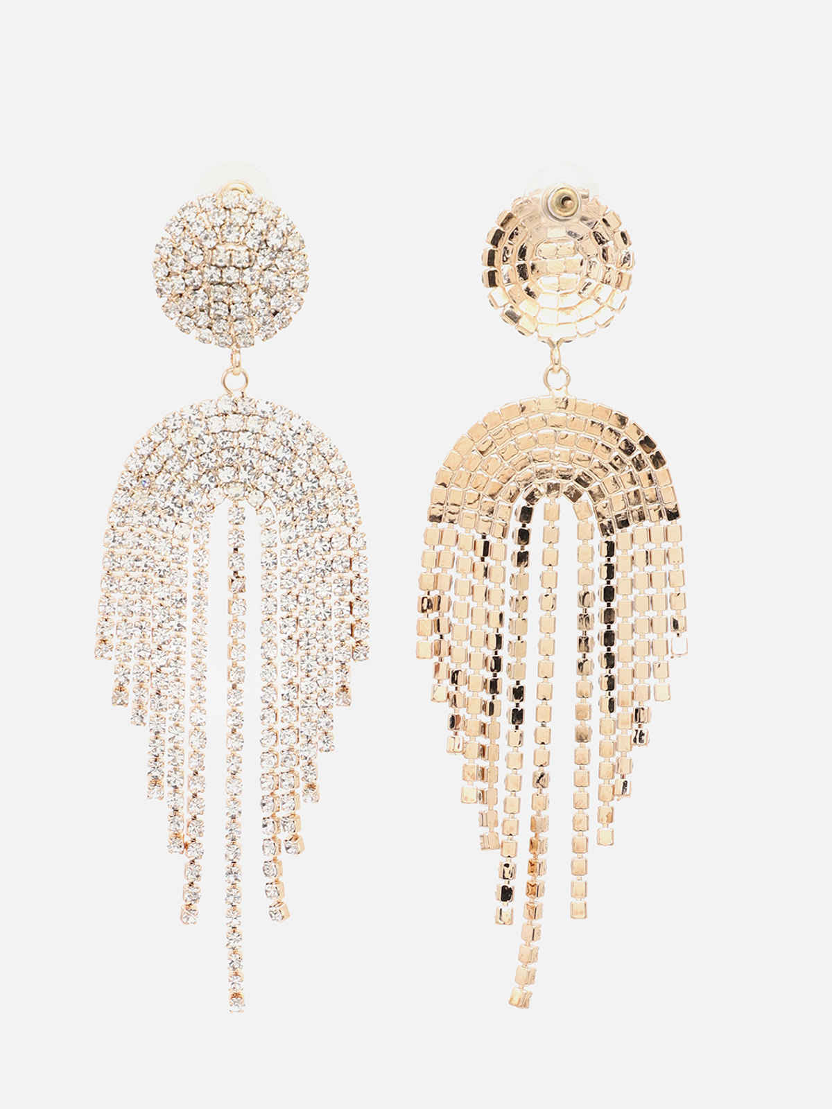 SOHI Women's Silver-Plated Contemporary Tasselled Drop Earrings