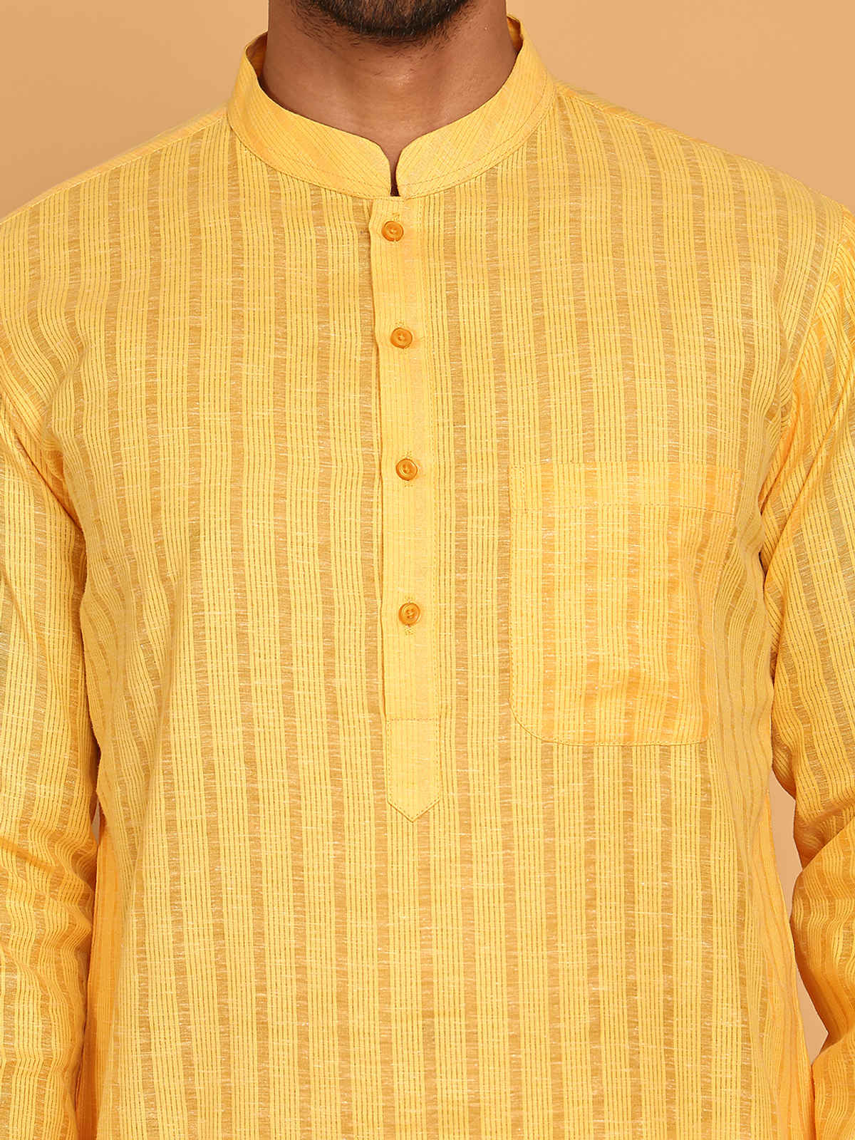 Jompers Men's Kurta | Yellow - 2XL