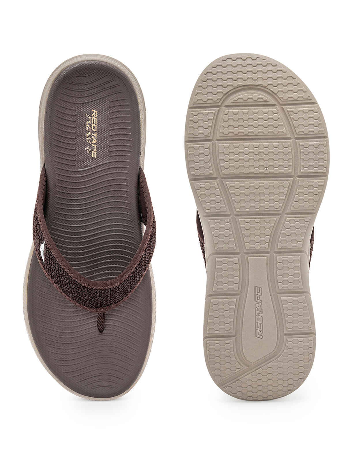 Red Tape Men's Casual Thongs | RTF0111 | Brown - UK 9