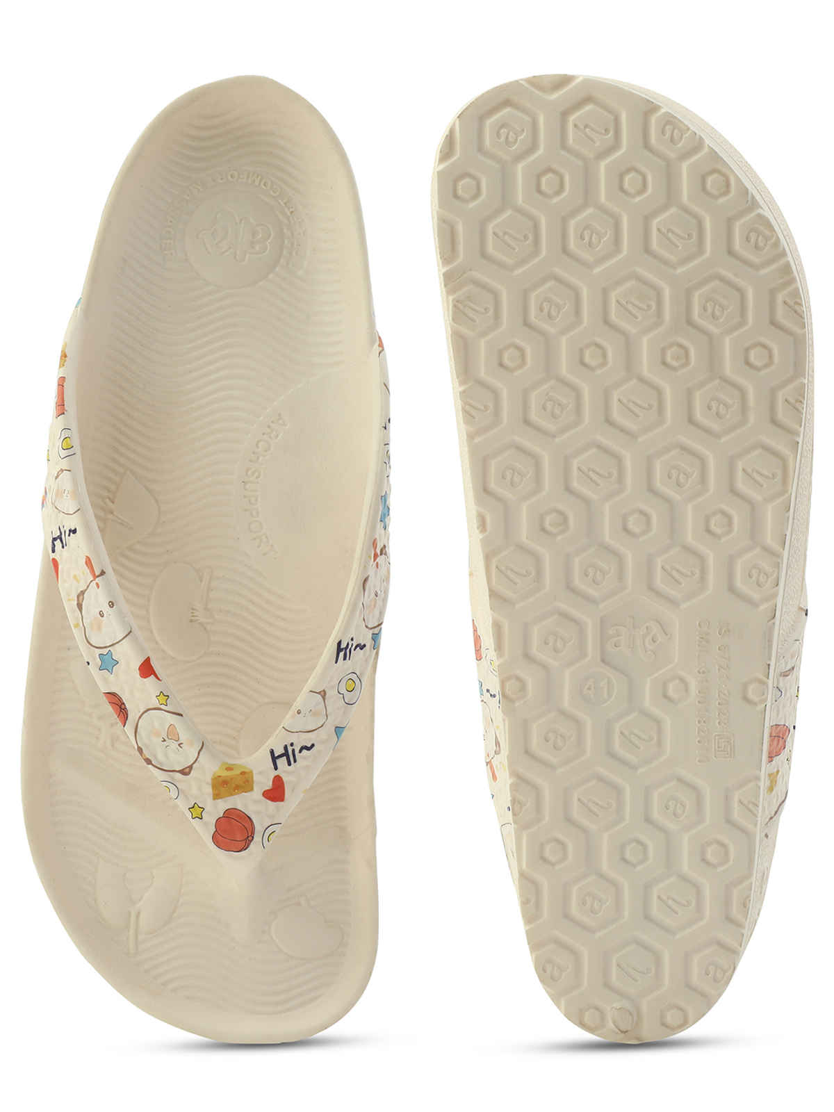 Liberty Footwear Women's Flip Flops | HAPPI-LE | Beige - UK 4