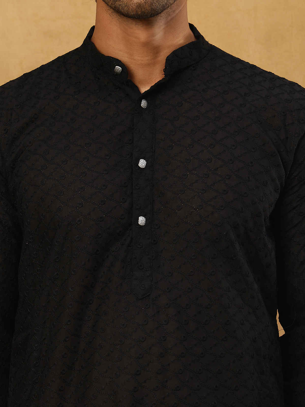 Jompers Men's Kurta | Ko 561 | Black - M
