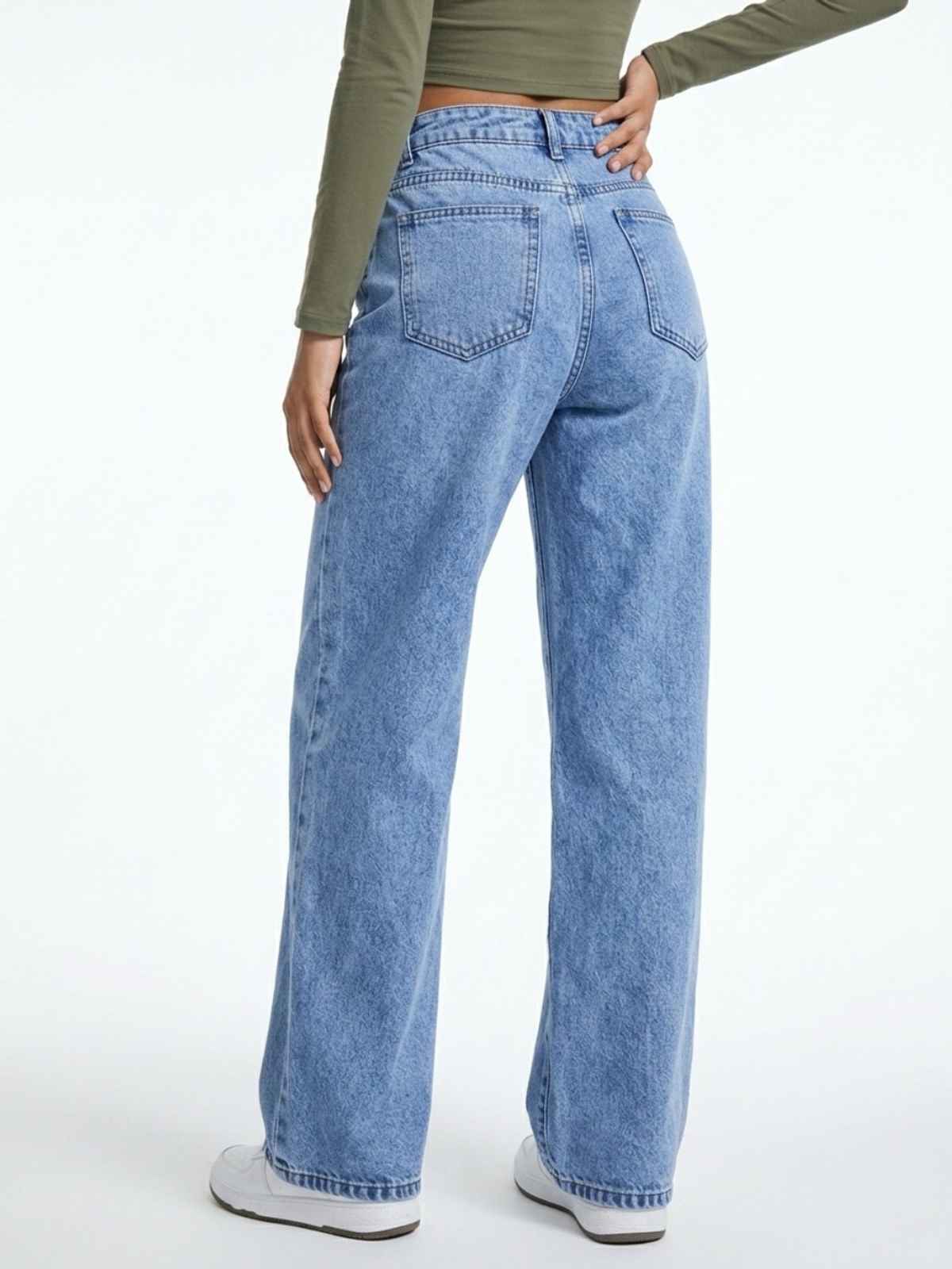 Aadvi Fashion Women's Jean Baggy High-Rise Stretchable Jeans | Blue - 28