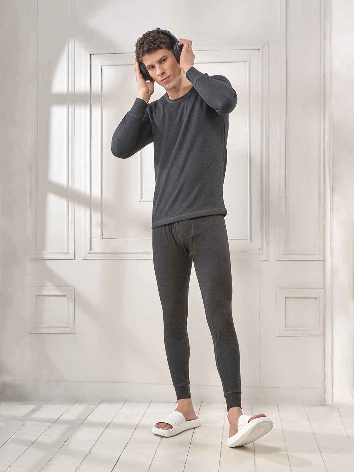 Lux Inferno Men's Premium Fleece Thermal Trouser | Black - 80