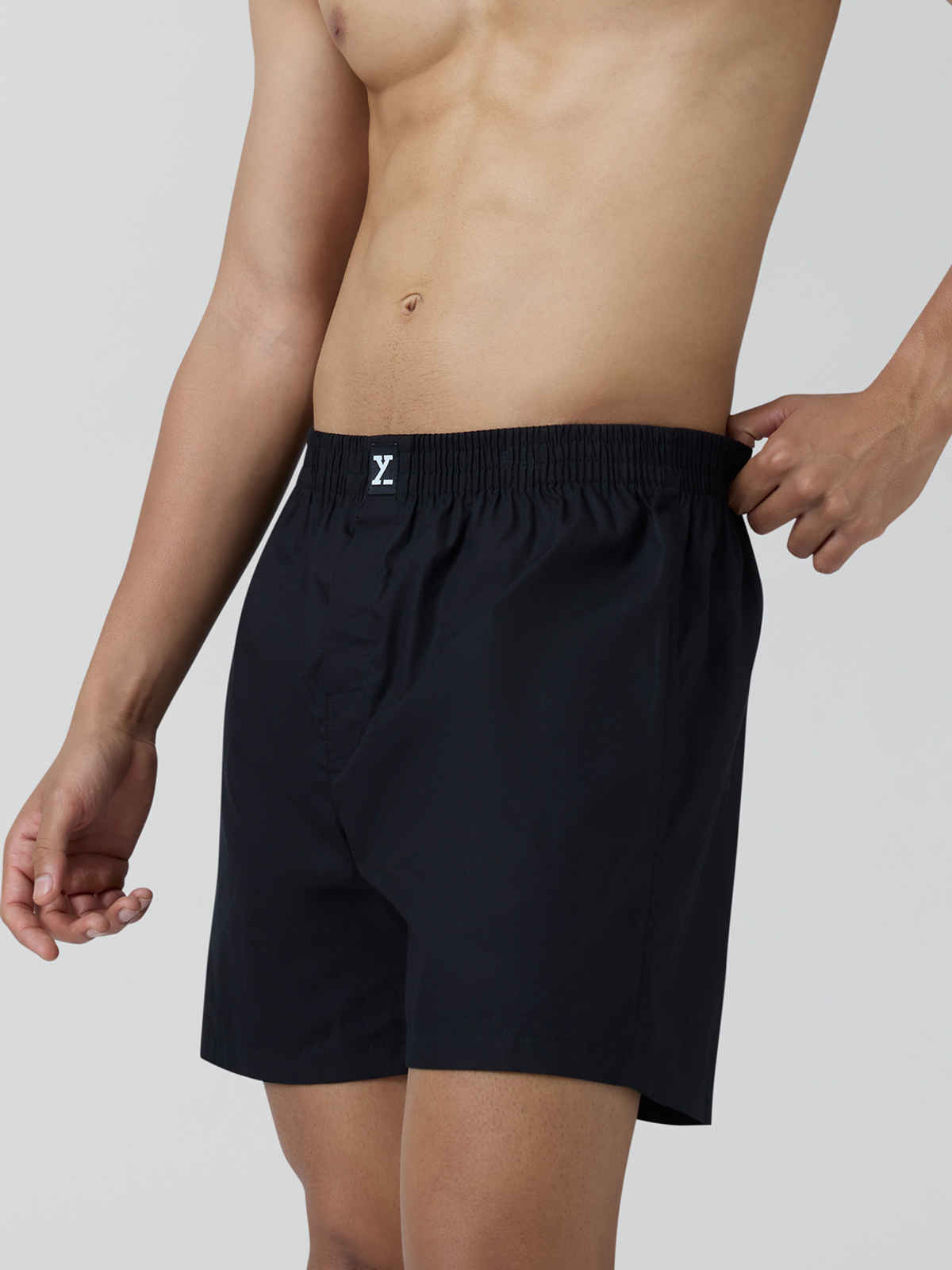 XYXX Men's Solid Combed Cotton Boxer | Black Knight - 2XL