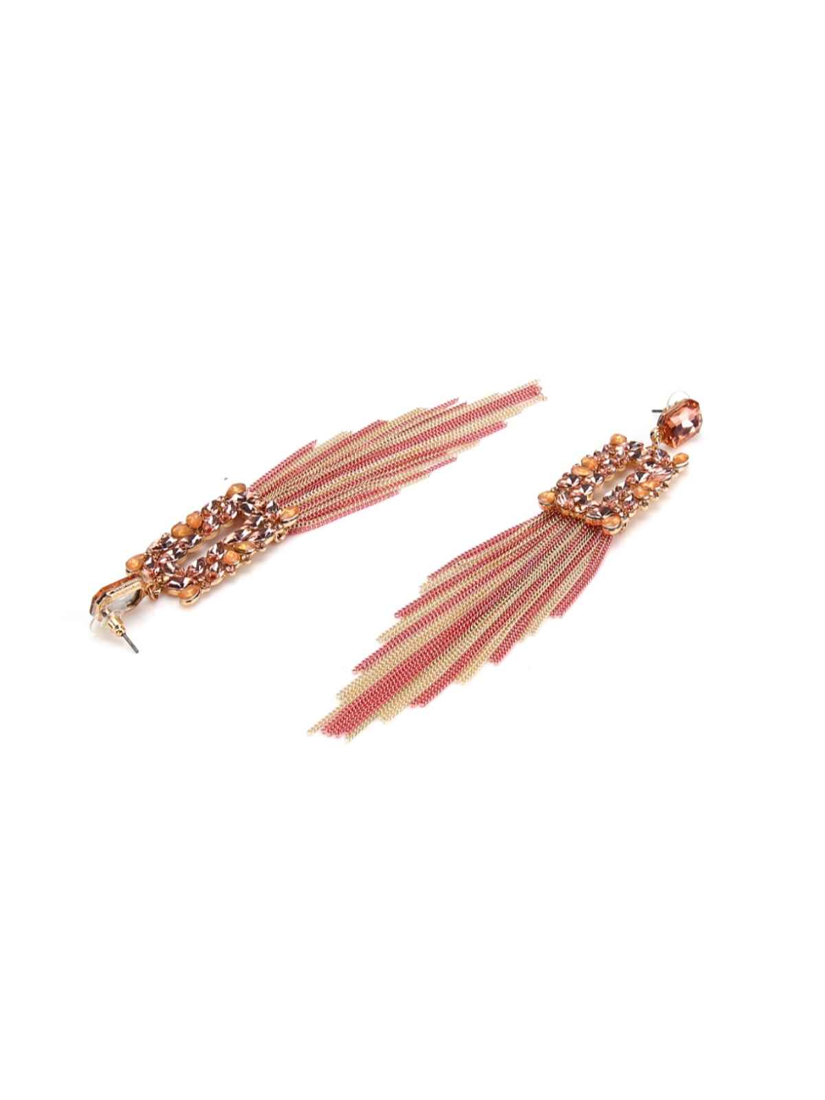 YouBella Jewellery Earings Crystal Tassel Handmade Earrings for Girls and Women (YBEAR - 32805)