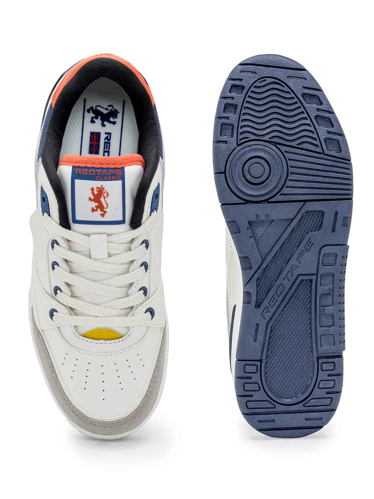 Red Tape Men's Casual  Shoes | RSL0214A | White Navy - UK 7