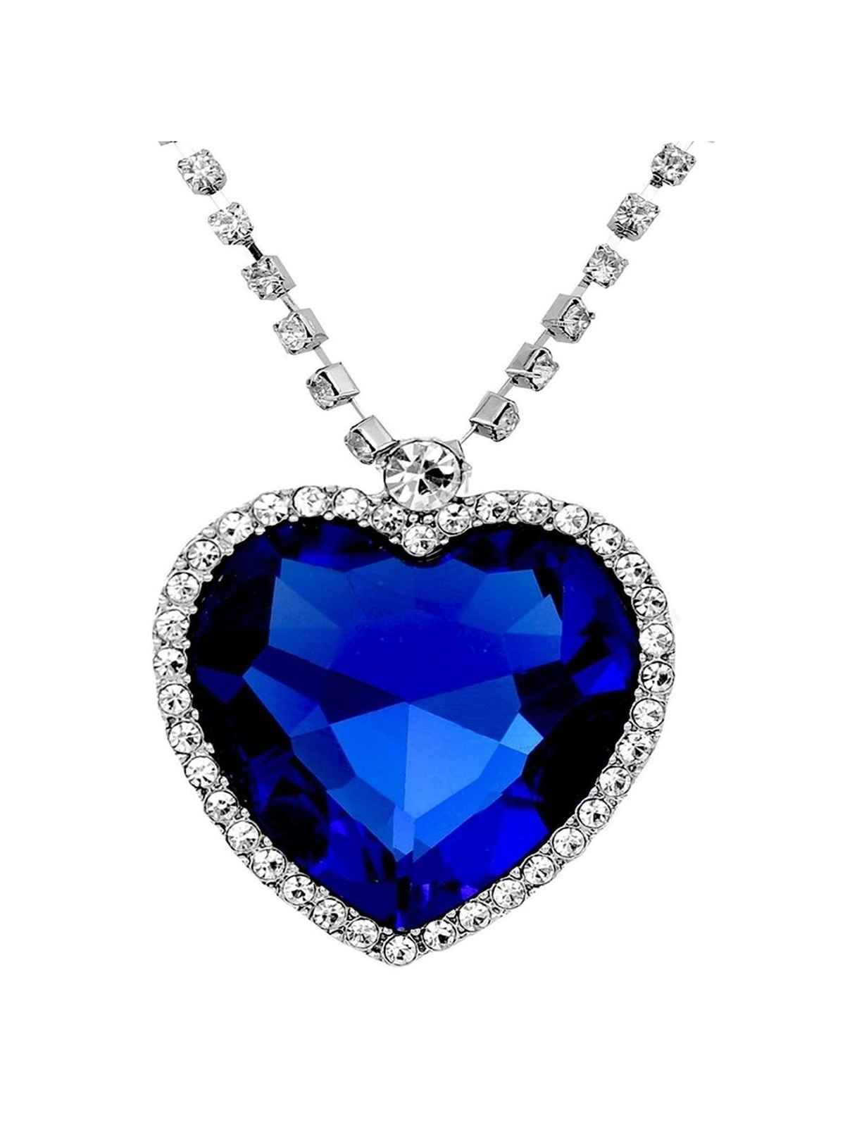 YouBella Latest Stylish Party Wear Jewellery Silver Plated Pendant for Women (YBPD - 71096A)