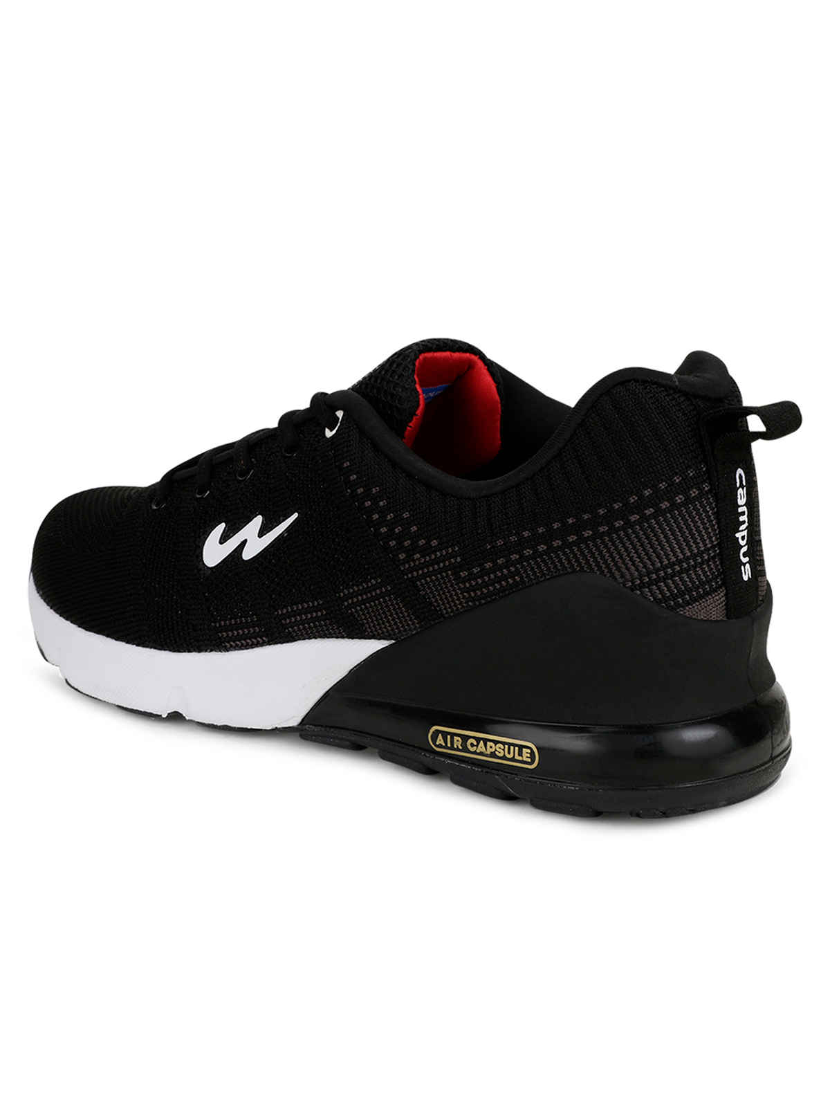 Campus Syrus Black Men's Running Shoes - UK 9