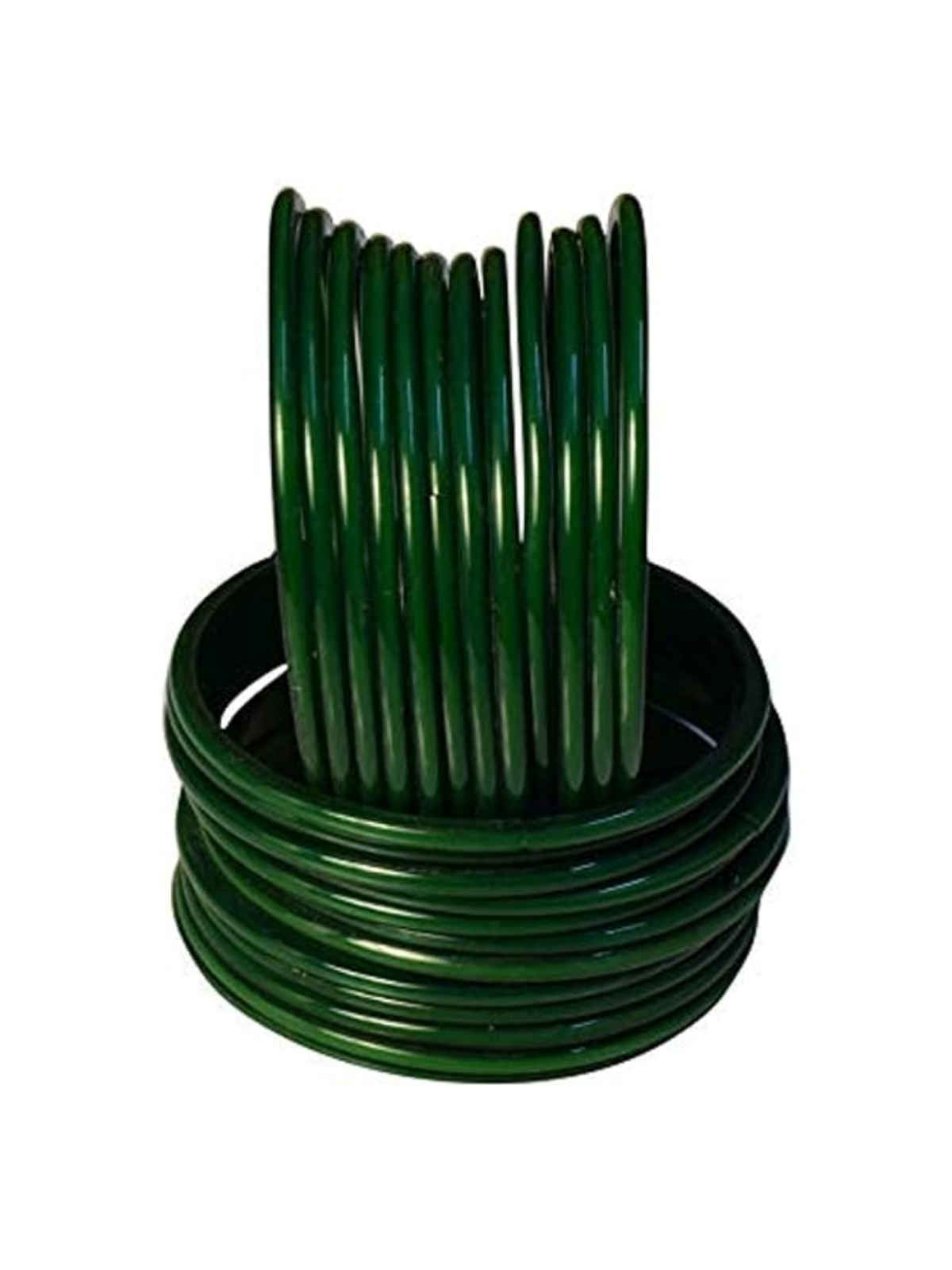 NVR Traditional Green Glass Bangle Chudi for Women & Girls Fashion Glossy | Size: 2.4