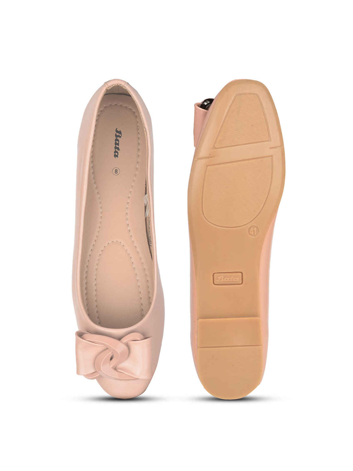 Bata Women's zola Nude Ballerina UK-4