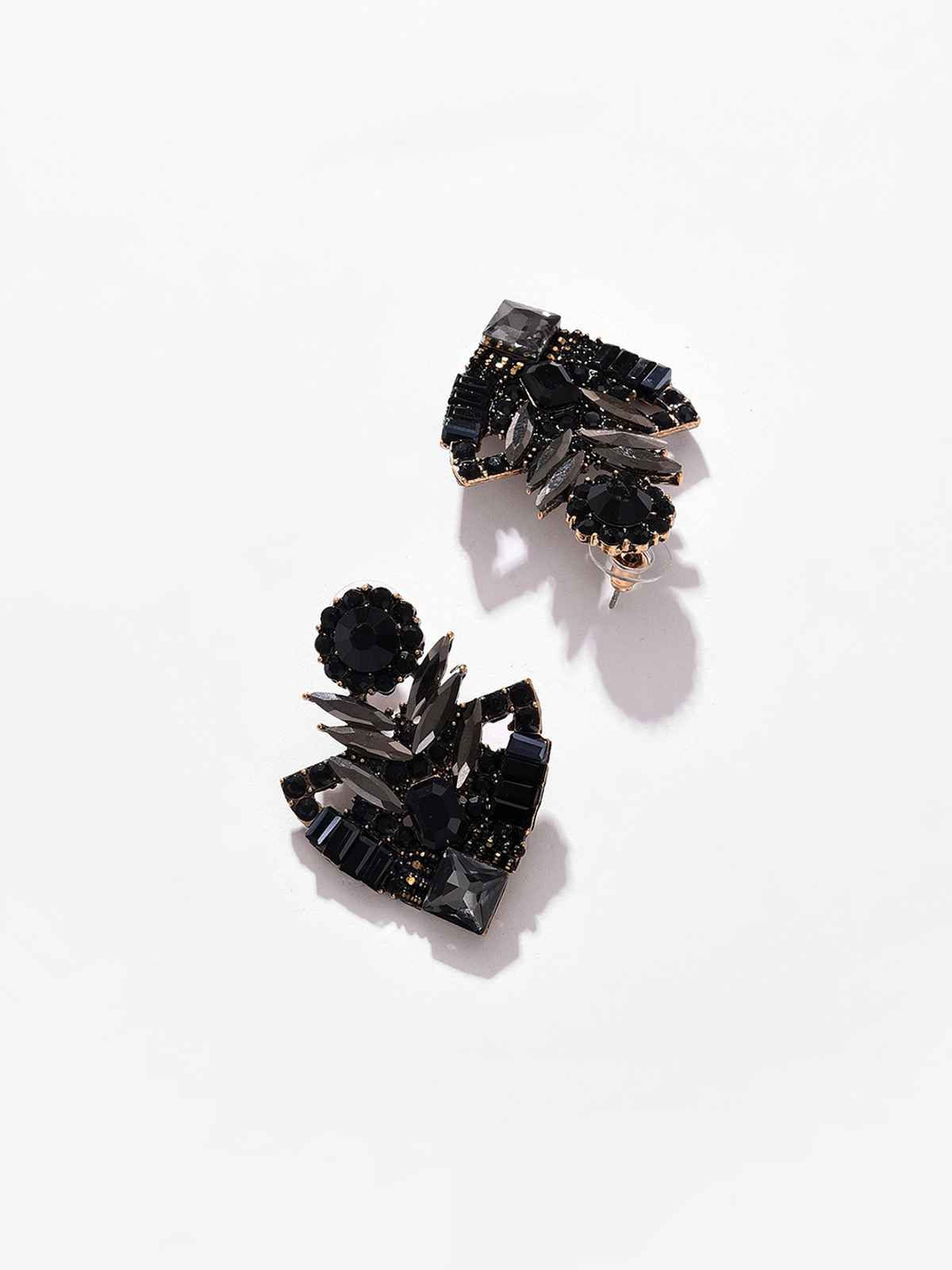 Sohi Gold Plated Designer Stone Stud For Women's