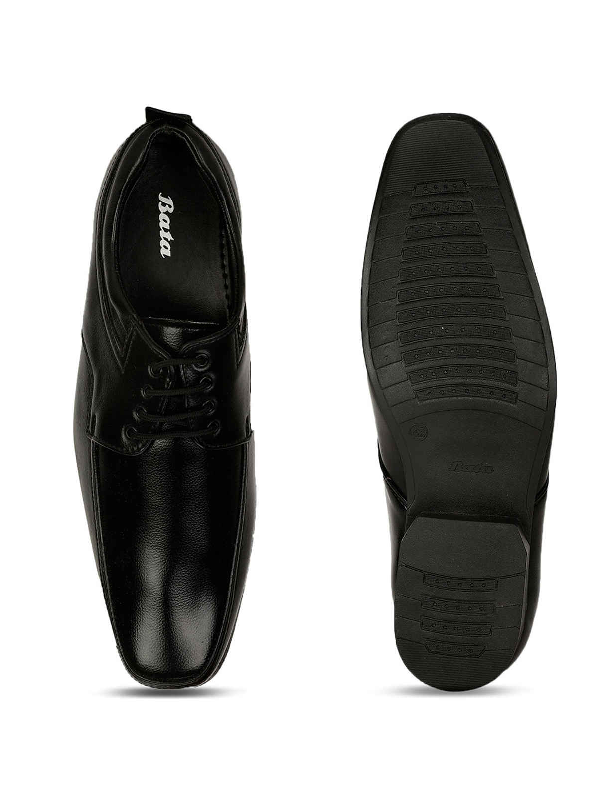 Bata Men's Lace-Up Formal Shoes Bailey Fk E 23 | Black - UK 7