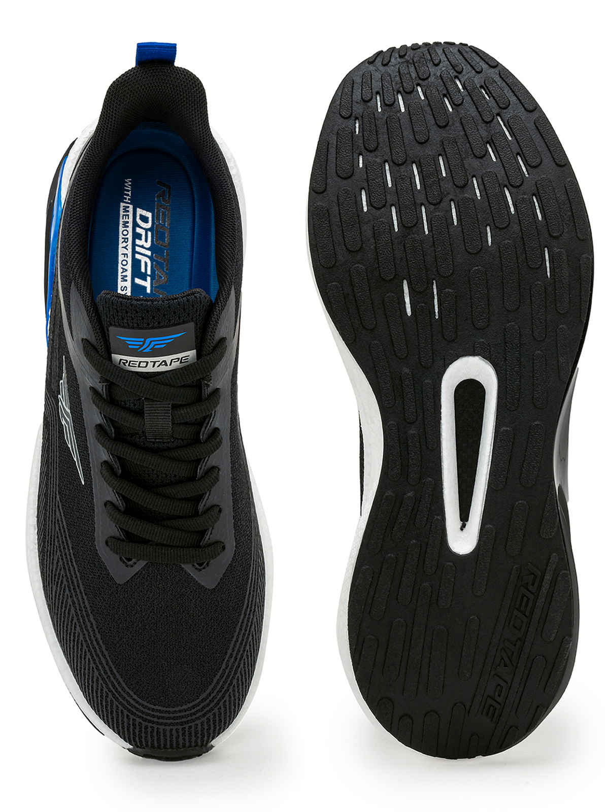Red Tape Men's Athleisure Shoes | RSO4303A | Black Blue - UK 6