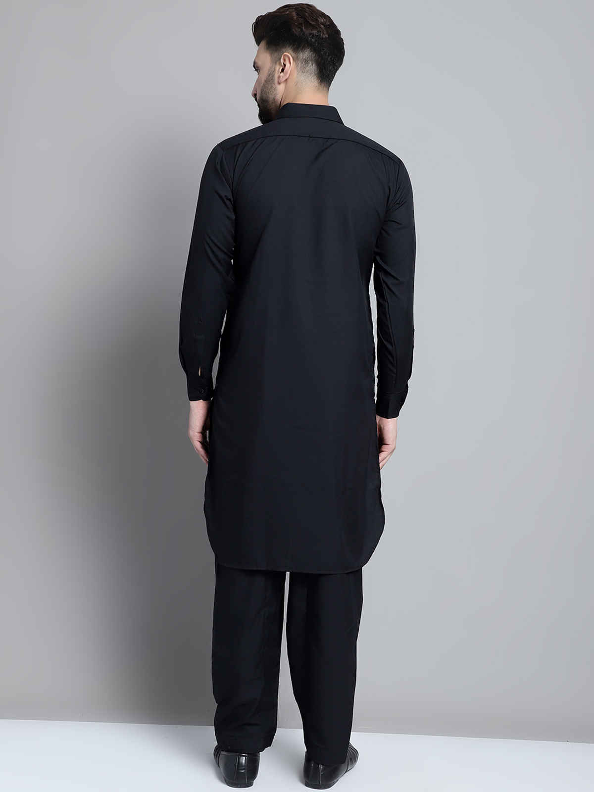 Jompers Men's Kurta Set | Black - L