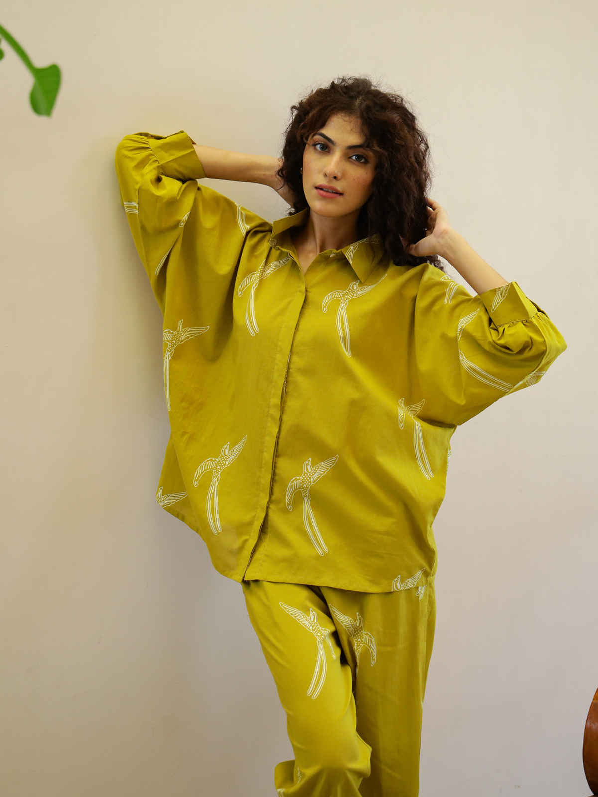 Sanskrutihomes Women Printed Mustard Night Suit SE-NSP-715 | S
