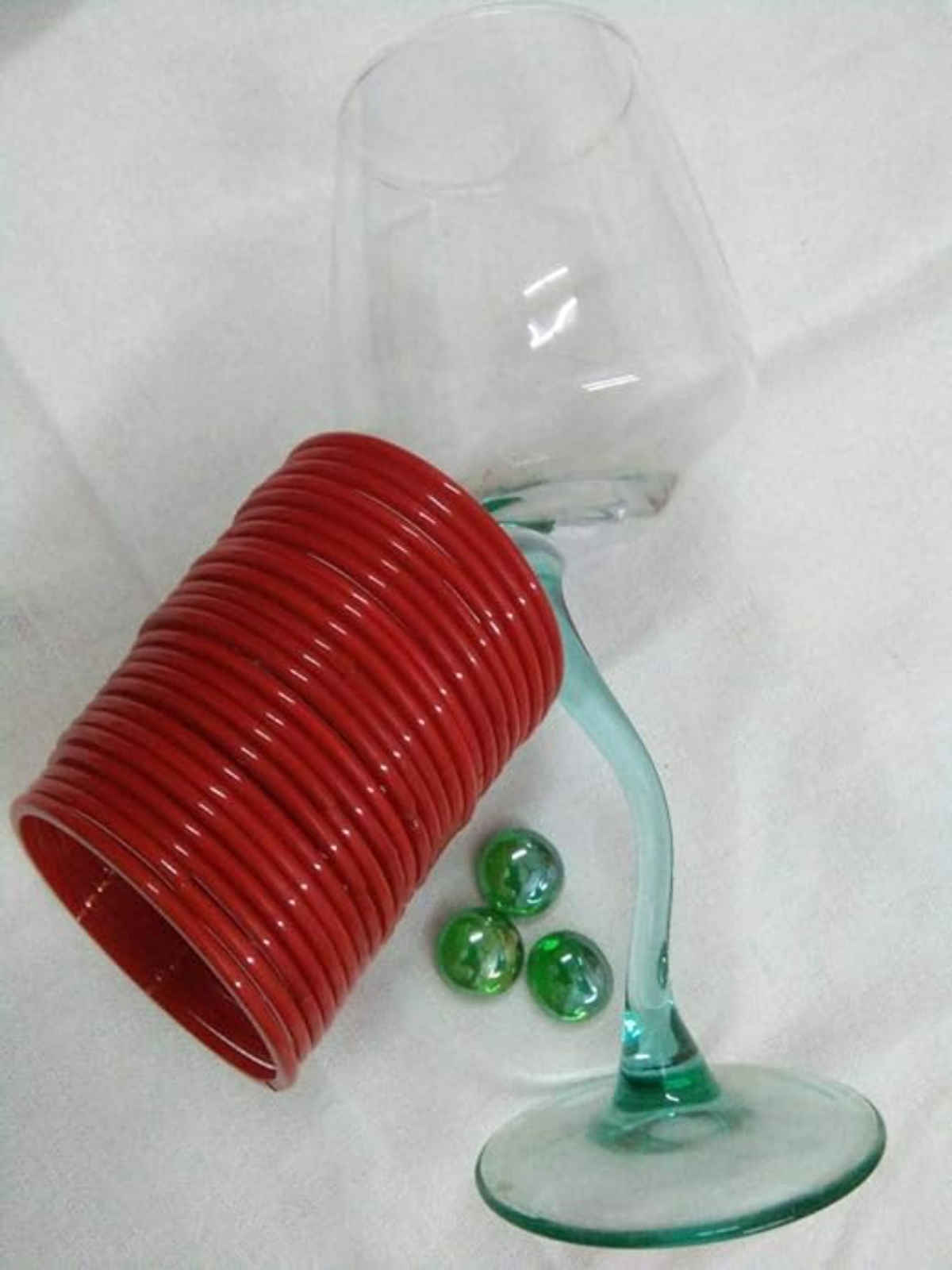 NVR Traditional Red Glass Bangle Chudi for Women & Girls Fashion Glossy | Size: 2.6