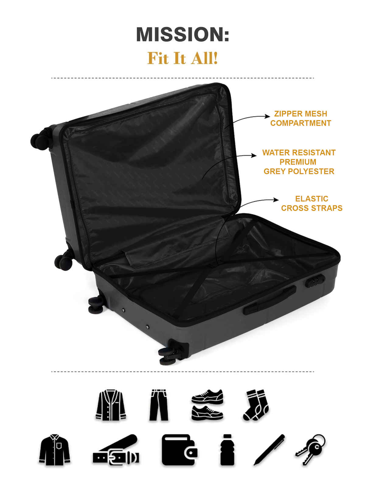 Teakwood Leather Trolley Bag | T TR DART ALFA B1 GR 02 | Grey - Medium