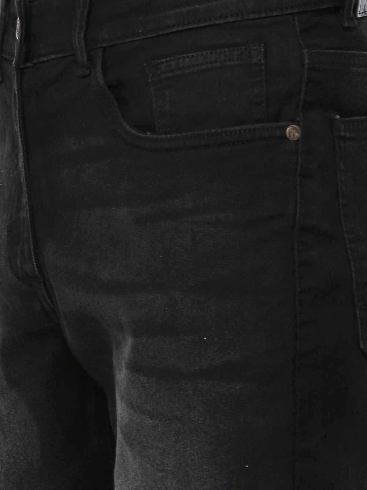 The Indian Garage Co Slim Fit Solid Casual Jeans | Black - 34