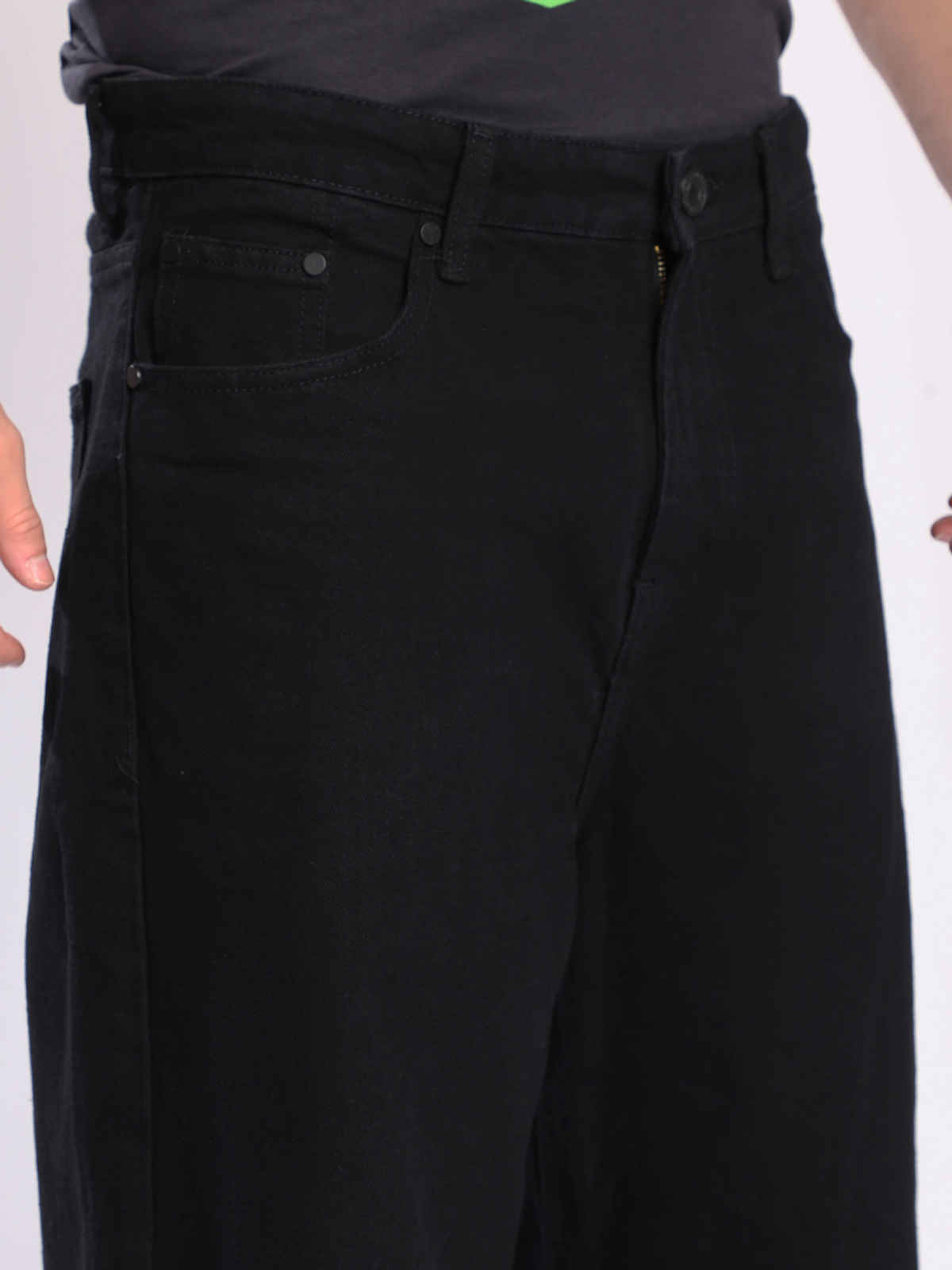 Bene Kleed Men's Baggy Fit Jeans | Black - 36