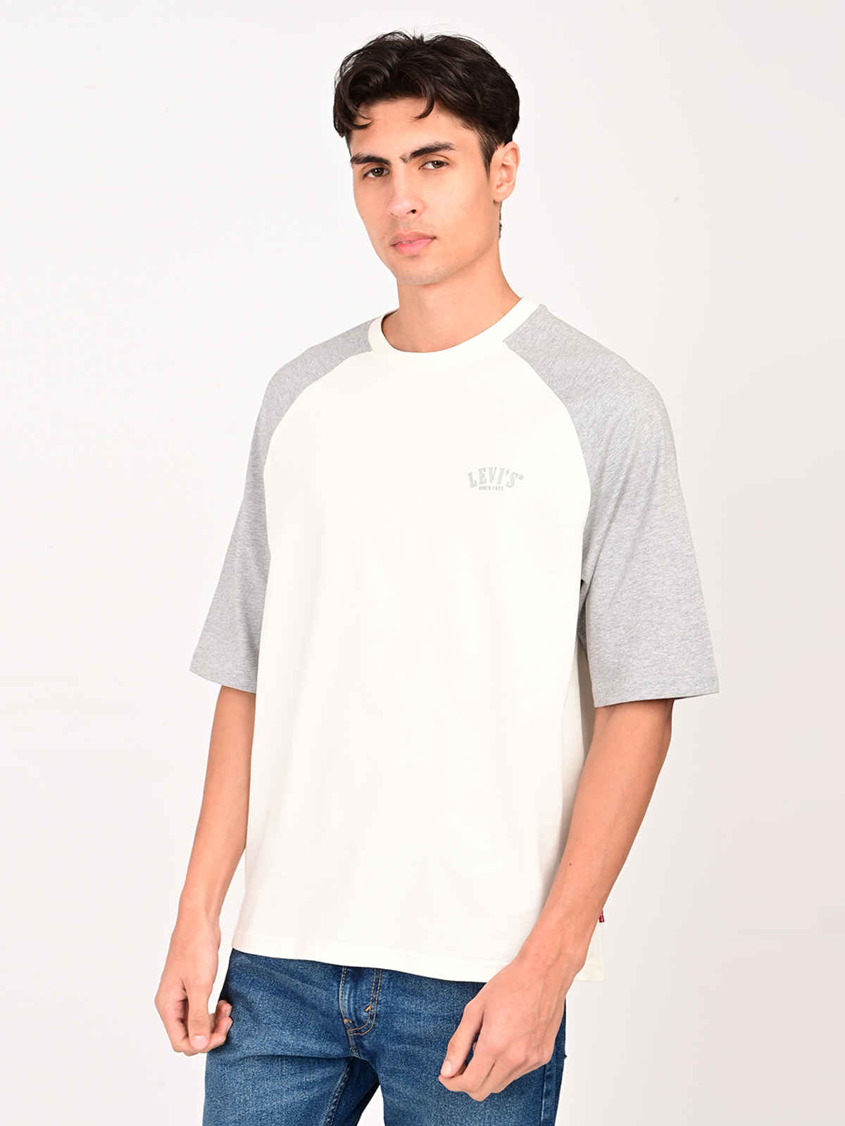 Levi's Men's Colour-Block Loose Fit T-Shirt | White | S