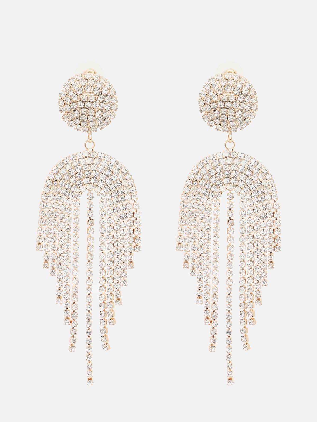 SOHI Women's Silver-Plated Contemporary Tasselled Drop Earrings