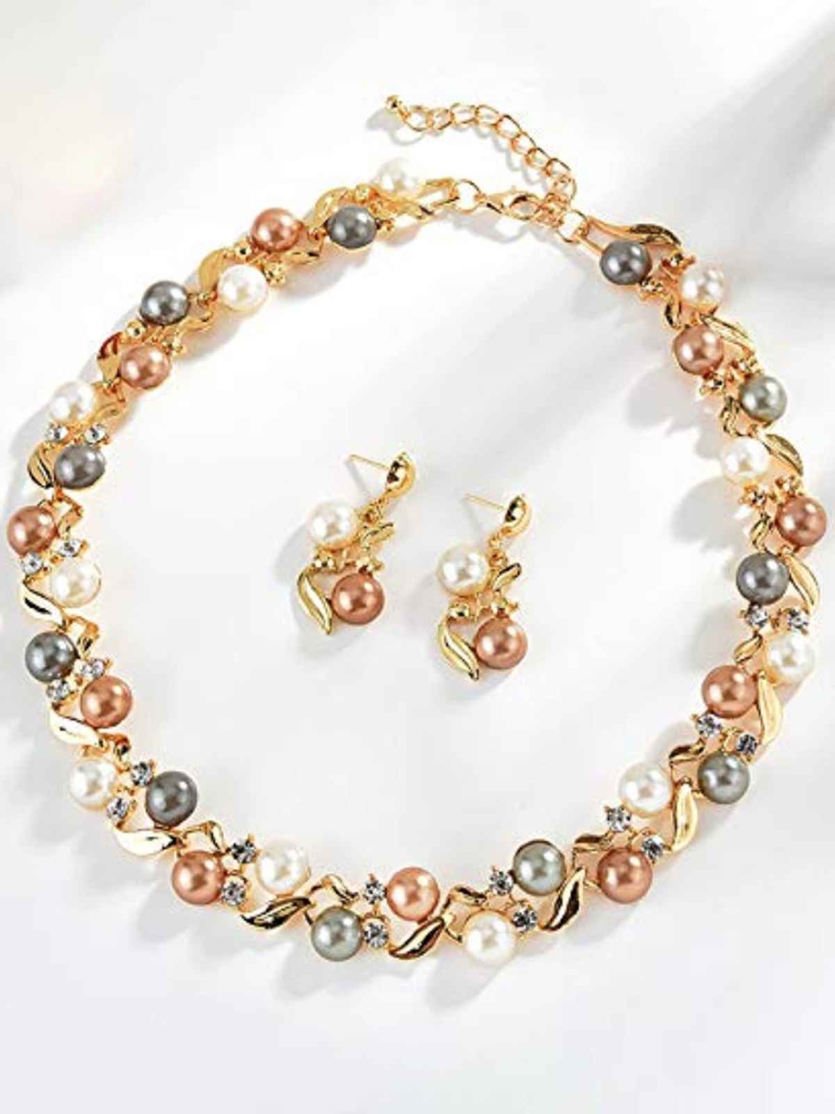 YouBella Stylish Latest Design Necklace Set Jewellery Set for Women (YBNK - 5659)