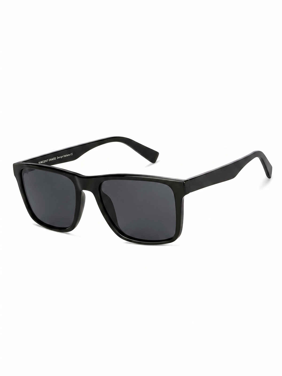 Vincent Chase By Lenskart Unisex Polycarbonate Wayfarer Sunglasses | Black - L