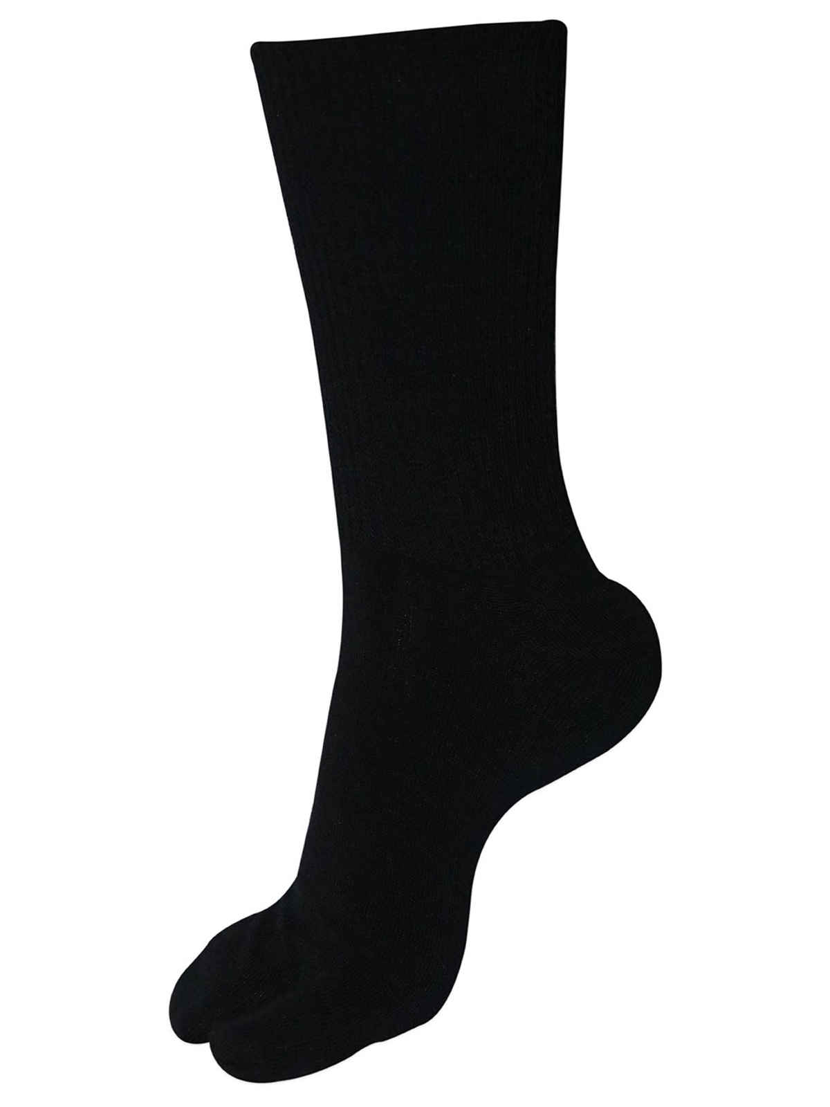 SocksXpress by Balenzia Women's Plain Wollen Toe Socks | Black-Skin-Fawn