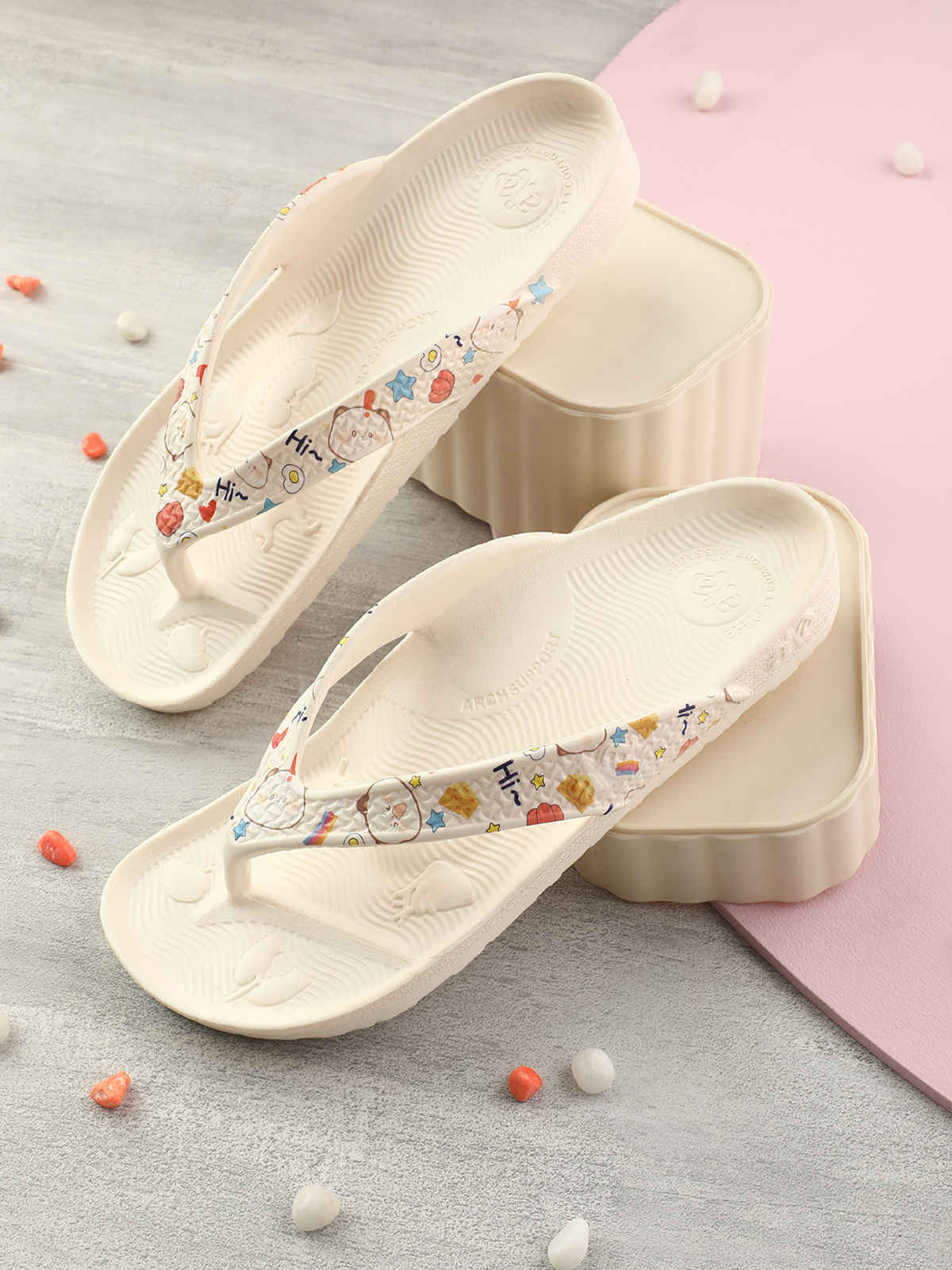 Liberty Footwear Women's Flip Flops | HAPPI-LE | Beige - UK 4
