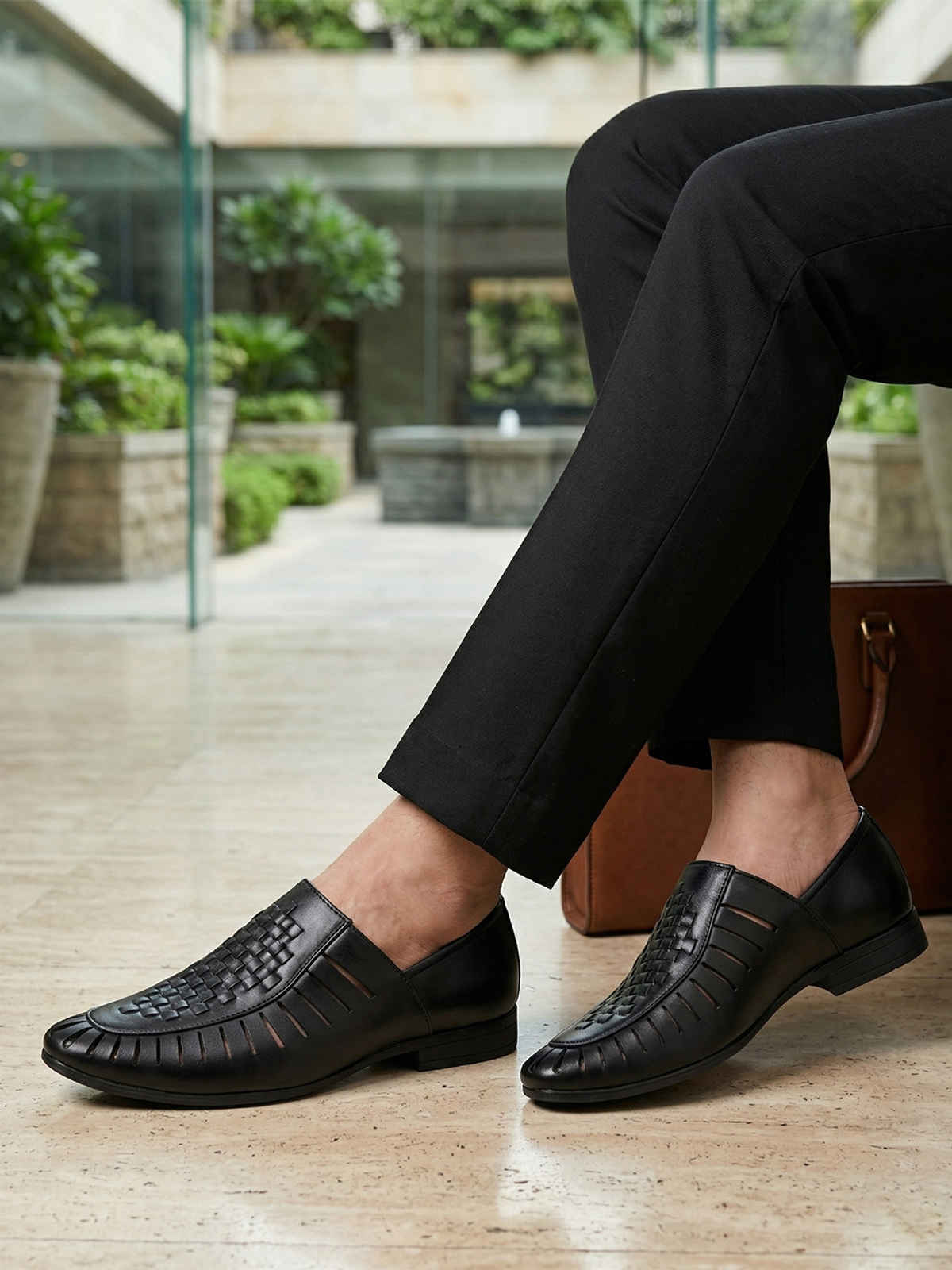 Action Mens Ethnic Sandals | LEOS-22 | Black | UK-9