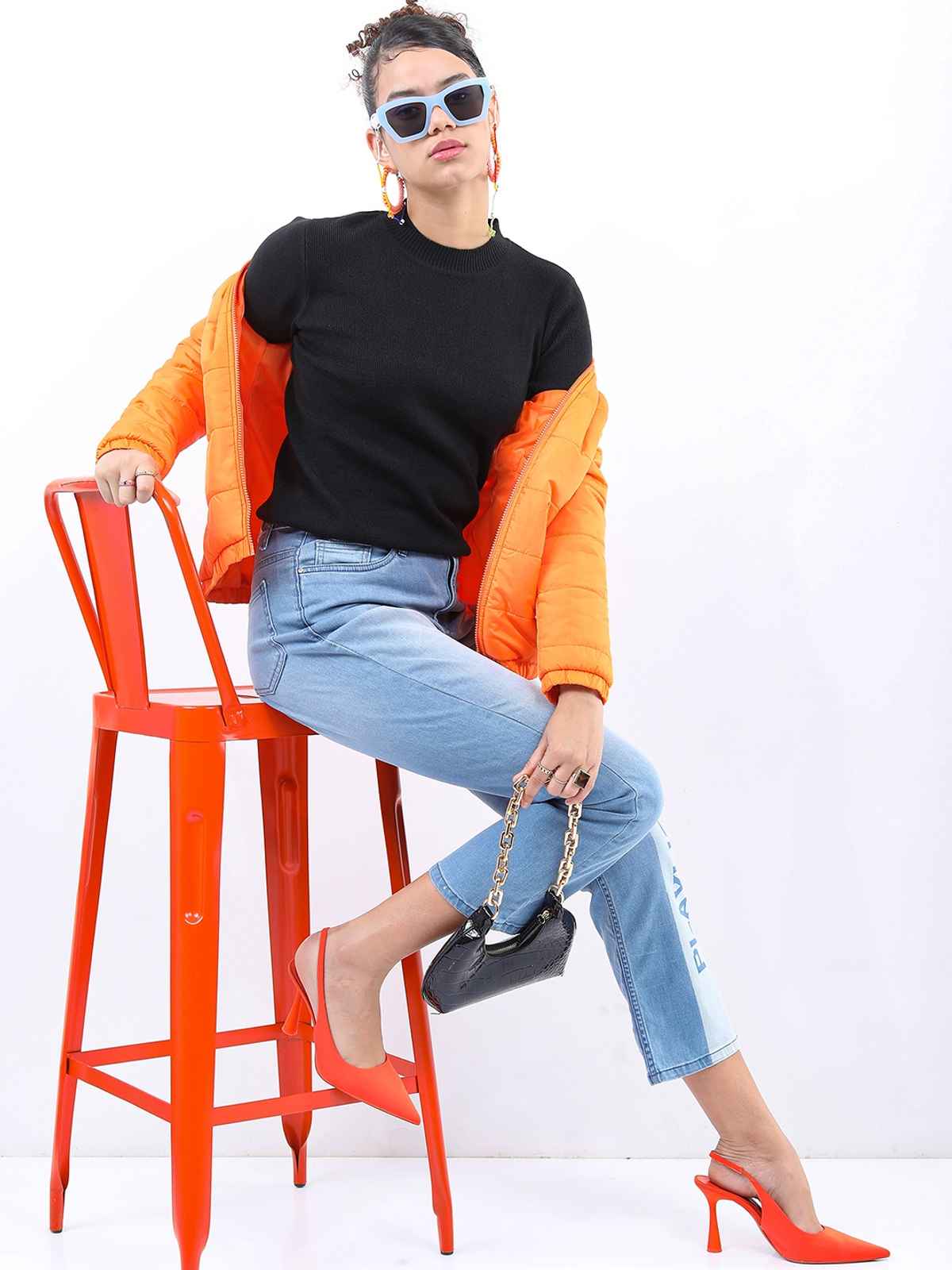 Ketch Women Full Sleeve Slim Fit Sweater | Black | M