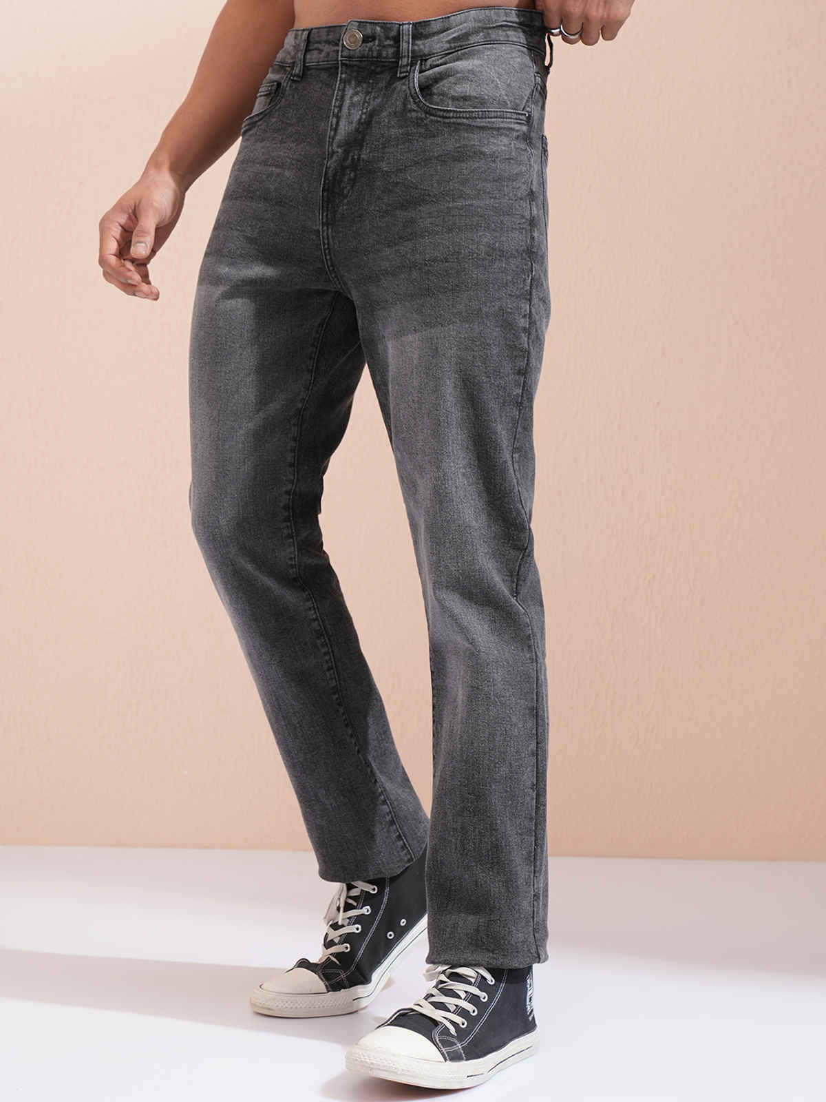 Highlander Men's Straight Fit Jeans | Charcoal | 30 in