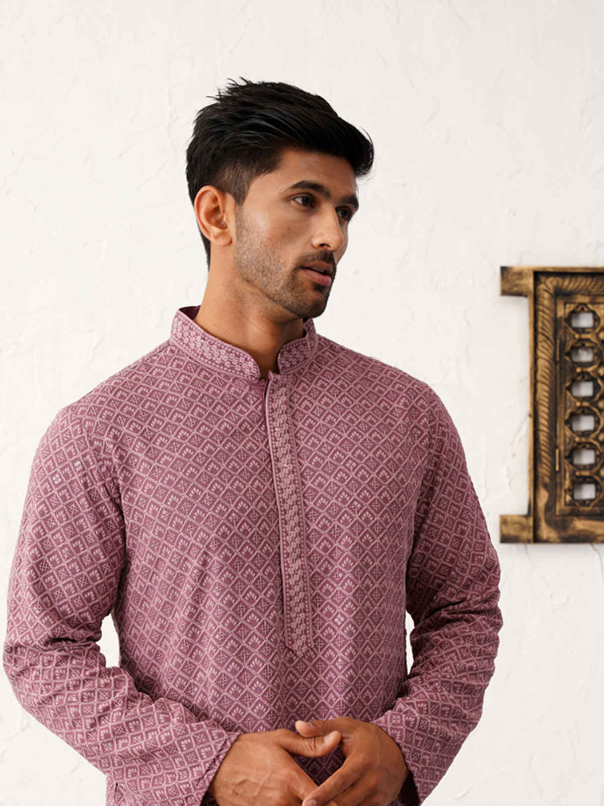 Jompers Men Kurta Only Ko 5052Magenta M